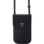 Guess Grained Triangle Logo univerzální brašna pro iPhone - černá