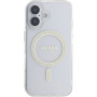Guess IML Glitter Ring kryt s MagSafe pro iPhone 16 Plus - čirý