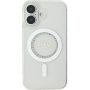 Guess IML Rhinestones Ring kryt s MagSafe pro iPhone 16 - čirý