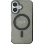 Guess IML Rhinestones Ring kryt s MagSafe pro iPhone 16 - šedý