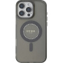 Guess IML Rhinestones Ring kryt s MagSafe pro iPhone 16 Pro - šedý