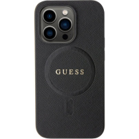 Guess Saffiano kryt s MagSafe pro iPhone 15 Pro - černý