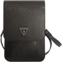 Guess Saffiano Triangle Logo univerzální brašna pro iPhone - černá