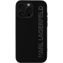 Karl Lagerfeld 3D Rubber Glitter Logo kryt pro iPhone 16 Pro Max - černý