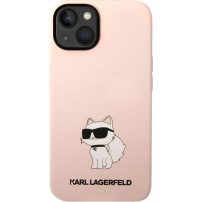 Karl Lagerfeld Choupette NFT silikonový kryt pro iPhone 14 Plus - růžový