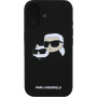 Karl Lagerfeld Double Heads silikonový kryt s MagSafe pro iPhone 16 Plus - černý