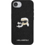 Karl Lagerfeld Fixed Glitter Metal K&CH třpytivý kryt pro iPhone 16e / 17e - černý