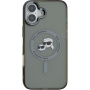 Karl Lagerfeld IML K&CH Heads Metal Frame kryt s MagSafe pro iPhone 16 - šedý