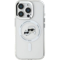 Karl Lagerfeld IML K&CH Heads Metal Frame kryt s MagSafe pro iPhone 16 Pro Max - čirý