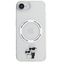 Karl Lagerfeld IML Karl and Choupette kryt s MagSafe pro iPhone 16e / 17e - čirý
