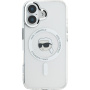 Karl Lagerfeld IML Karl Head Metal Frame kryt s MagSafe pro iPhone 16 - čirý