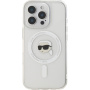 Karl Lagerfeld IML Karl Head Metal Frame kryt s MagSafe pro iPhone 16 Pro - čirý