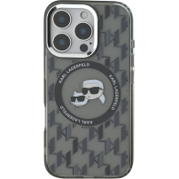 Karl Lagerfeld IML Monogram K&CH Heads kryt s MagSafe pro iPhone 16 Pro Max - černý