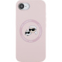 Karl Lagerfeld K&CH Heads silikonový kryt s MagSafe pro iPhone 16e / 17e - růžový