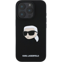 Karl Lagerfeld Karl Head silikonový kryt s MagSafe pro iPhone 16 Pro Max - černý