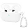 Silikonový obal s karabinou pro AirPods 3 - bílý