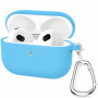 Silikonový obal s karabinou pro AirPods 3 - modrý