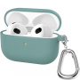 Silikonový obal s karabinou pro AirPods 3 - petrolejový