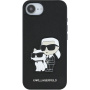 Karl Lagerfeld Saffiano Karl and Choupette kryt pro iPhone 16e / 17e - černý