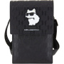 Karl Lagerfeld Saffiano Monogram Choupette NFT univerzální brašna pro iPhone - černá