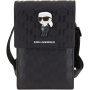 Karl Lagerfeld Saffiano Monogram Ikonik NFT univerzální brašna pro iPhone - černá