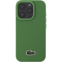 Lacoste Iconic Petit Pique Woven Logo kryt s MagSafe pro iPhone 16 Pro Max - zelený