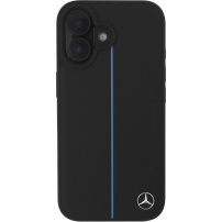 Mercedes Blue Stripe kryt s MagSafe pro iPhone 16 - černý
