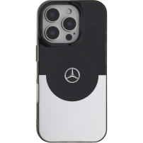 Mercedes Double Layer kryt s MagSafe pro iPhone 16 Pro - černostříbrný