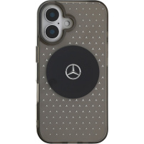 Mercedes Star Pattern kryt s MagSafe pro iPhone 16 Plus - šedý
