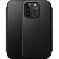 Nomad Modern Leather Folio flipové pouzdro s MagSafe pro iPhone 14 Pro - černé