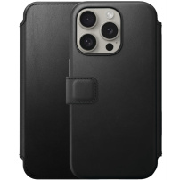 Nomad Modern Leather Folio flipové pouzdro s MagSafe pro iPhone 15 Pro - černé