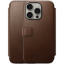 Nomad Modern Leather Folio flipové pouzdro s MagSafe pro iPhone 15 Pro Max - hnědé