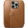 Nomad Modern Leather Folio flipové pouzdro s MagSafe pro iPhone 15 Pro Max - sedlově hnědé