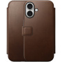 Nomad Modern Leather Folio flipové pouzdro s MagSafe pro iPhone 16 Plus - hnědé