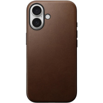 Nomad Modern Leather kožený kryt s MagSafe pro iPhone 16 - hnědý