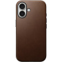 Nomad Modern Leather kožený kryt s MagSafe pro iPhone 16 Plus - hnědý