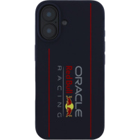 Oracle Red Bull Racing Vertical Logo silikonový kryt s MagSafe pro iPhone 16 - tmavě modrý