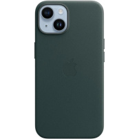 Originální Apple kožený kryt s MagSafe pro iPhone 14 - piniově zelený