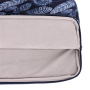 Brašna se vzorem s peříčky pro iPad do 13" / MacBook do 14" - tmavě modrá