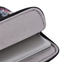 Brašna se vzorem modrých květin pro iPad do 11" / MacBook do 12" - černá