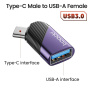 Toocki TQ-OTG06 nabíjecí a datová redukce - USB-A na USB-C - fialová