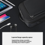 COOLBELL CB-8308 batoh s externím USB portem a zámkem zipů pro iPad / MacBook do 17" - černý