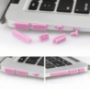 12v1 silikonové protiprachové záslepky portů pro MacBook Pro Retina 13" / 15" a Air 11" / 13" - růžové