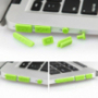 12v1 silikonové protiprachové záslepky portů pro MacBook Pro Retina 13" / 15" a Air 11" / 13" - zelené
