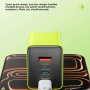 WEKOME WP-U45 GaN rychlonabíjecí adaptér s porty 2x USB-C / USB-A - 65W - zelený