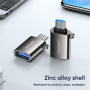 JOYROOM S-H151 nabíjecí a datová redukce - USB-A na USB-C - stříbrná