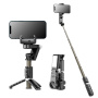 CYKE Q18 Bluetooth selfie tyč s tripodem, Gimbal stabilizátorem a světlem pro iPhone - černá
