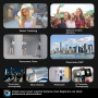 CYKE Q18 Bluetooth selfie tyč s tripodem, Gimbal stabilizátorem a světlem pro iPhone - černá
