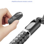 CYKE Q18 Bluetooth selfie tyč s tripodem, Gimbal stabilizátorem a světlem pro iPhone - černá