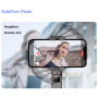 CYKE Q18 Bluetooth selfie tyč s tripodem, Gimbal stabilizátorem a světlem pro iPhone - černá